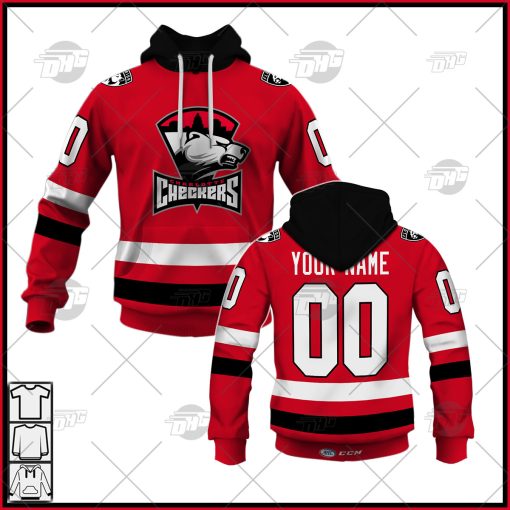 Customized AHL Charlotte Checkers Premier Jersey Red