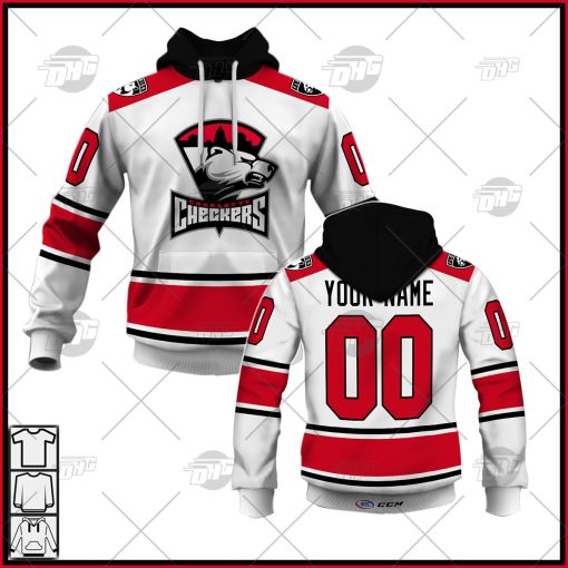 Customized AHL Charlotte Checkers Premier Jersey White