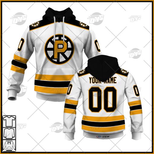 Customized AHL Providence Bruins Premier Jersey White