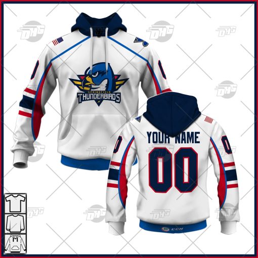 Customized AHL Springfield Thunderbirds Premier Jersey White