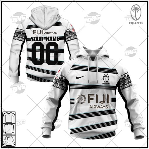 Personalise Fiji Rugby 7s World Cup Sevens Series Home Jersey
