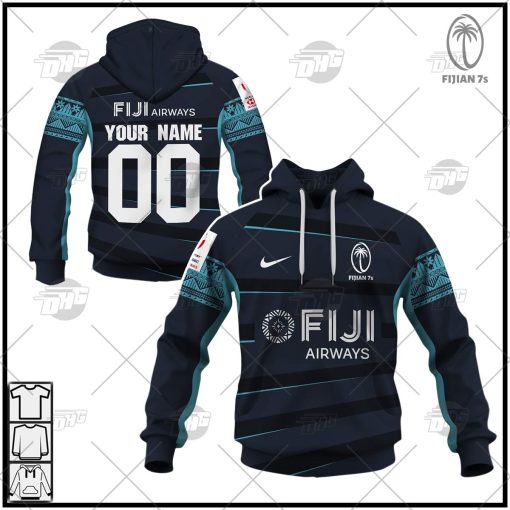 Personalise Fiji Rugby 7s World Cup Sevens Series Away Jersey