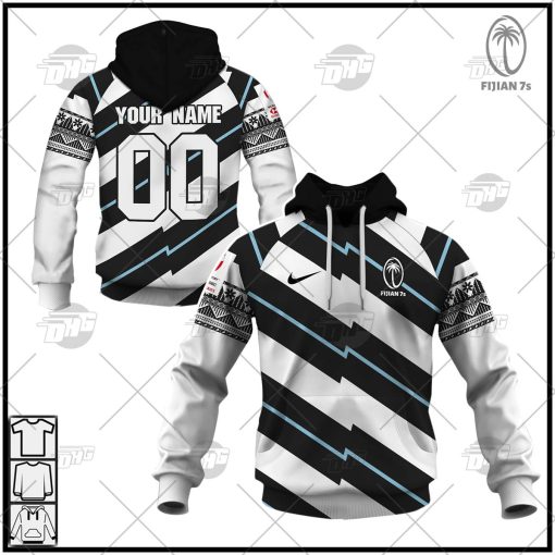 Personalise Fiji Rugby 7s World Cup Sevens Series Stadium Home Short Long Sleeve Hoodie