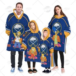 Personalized NHL Oodie Buffalo Sabres Jersey ft. The Simpsons Hoodeez For Family Best Christmas Gift Custom Gift for Fans