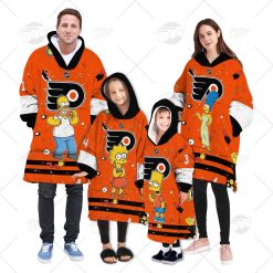 Personalized NHL Oodie Philadelphia Flyers Jersey ft. The Simpsons Hoodeez For Family Best Christmas Gift Custom Gift for Fans