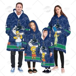 Personalized NHL Oodie Vancouver Canucks Jersey ft. The Simpsons Hoodeez For Family Best Christmas Gift Custom Gift for Fans