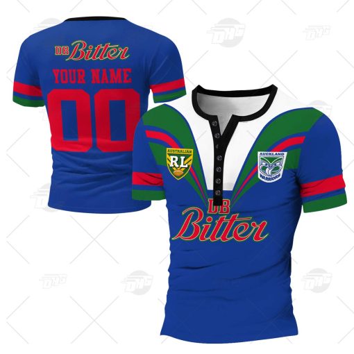 Personalised New Zealand Warriors 1995 ARL/NRL Vintage Retro Henley Shirt Gothic T-shirt