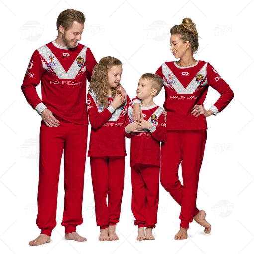 Personalise Mate Ma’a Tonga Rugby League World Cup Jersey Away 2022 pyjamas for Family