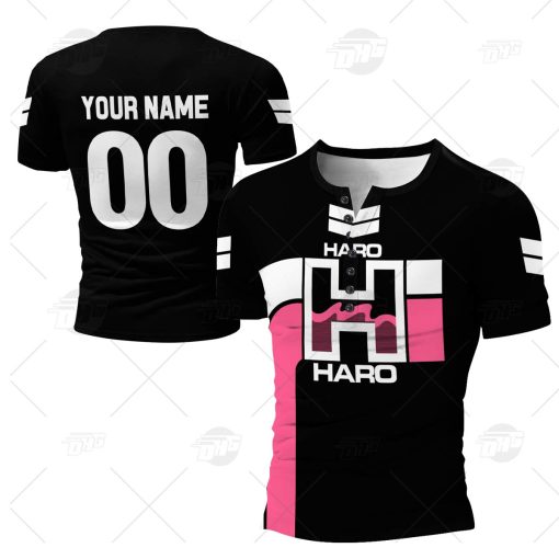 Personalize Haro BMX Racing Old School Classic Vintage Retro Black Pink Helen Shirt Gothic T-Shirt