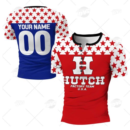 Personalize Oldschool Hutch Factory Racing Team BMX Retro Red Blue Helen Shirt Gothic T-Shirt