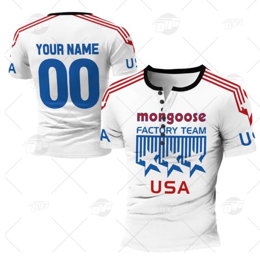 Personalized Mongoose Racing Team BMX Oldschool Vintage Retro White Helen Shirt Gothic T-Shirt