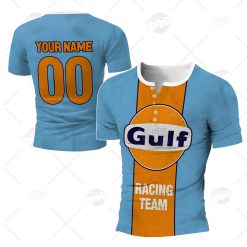 Personalized Gulf Racing Team Vintage Retro Motor Oil Short Long Sleeved T-Shirt