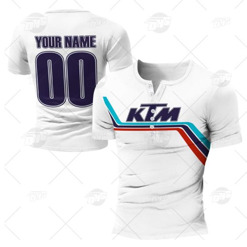 Vintage Style KTM 250 Motocross Jersey MX Enduro AHRMA motorcycle dirt bike Henley Shirt Gothic T-Shirt