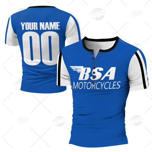 Vintage Style BSA Motocross Jersey MX Enduro AHRMA motorcycle dirt bike flat track Triumph Henley Shirt Gothic T-Shirt