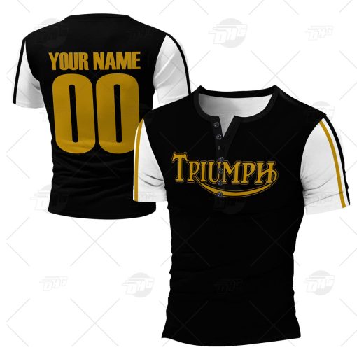 Vintage Style Triumph Motocross Jersey MX Enduro AHRMA motorcycle dirt bike Henley Shirt Gothic T-Shirt