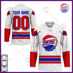 Personalized BUFFALO BISONS American League 1963 style hockey White VIntage jersey