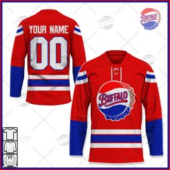 Personalized BUFFALO BISONS American League 1963 style hockey red VIntage jersey