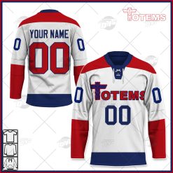Personalize Vintage AHL Seattle Totems 1960 white Retro Jersey