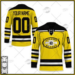 Personalize Vintage Toledo Blades vintage IHL hockey jersey Retro Jersey