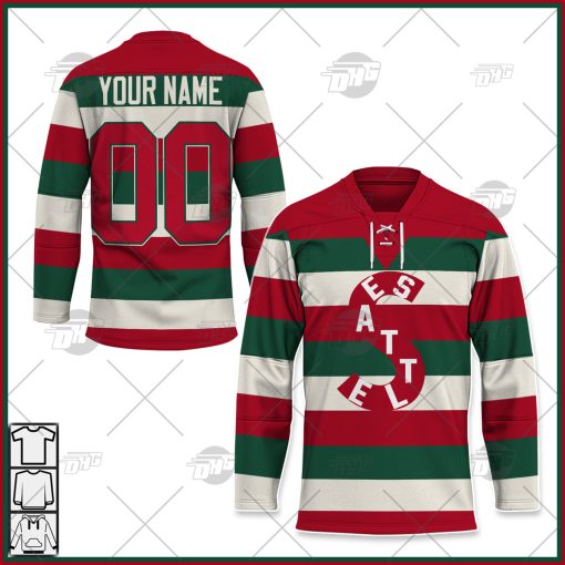 Personalize Vintage AHL Seattle Metropolitans hockey Retro Jersey