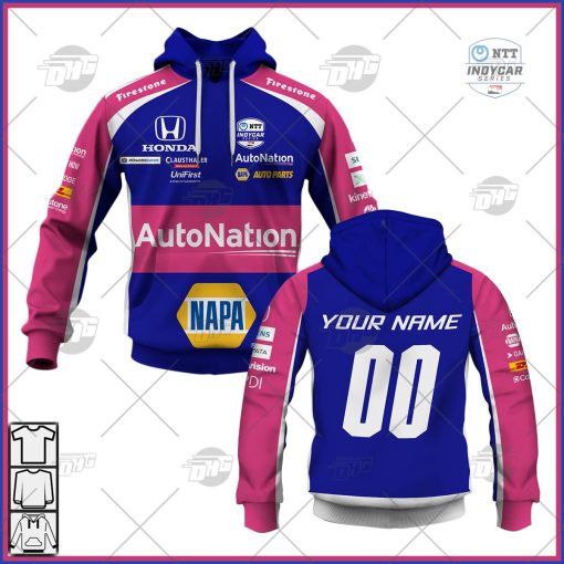 Personalize INDYCAR Series Andretti Autosport Alexander Rossi 2022 Jersey Shirt Hoodie Best Sale