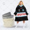 Personalised NRL Cronulla Sutherland Sharks Oodie Home Jersey