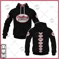 Redline Shipping Black - Red and white Checker board Pattern Hoodie