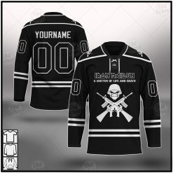Personalized Iron Maiden A Matter of Life and Death Black Hockey Jersey