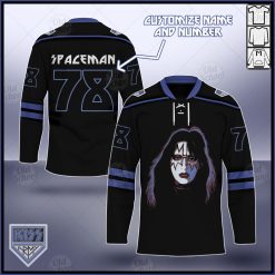 Personalized KISS The Solo Albums Spaceman Hockey Jersey