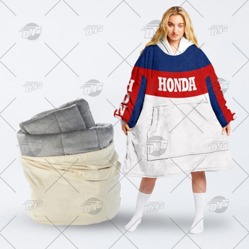 Vintage Honda Motocross MX dirt bike oodie blanket hoodie snuggie hoodies
