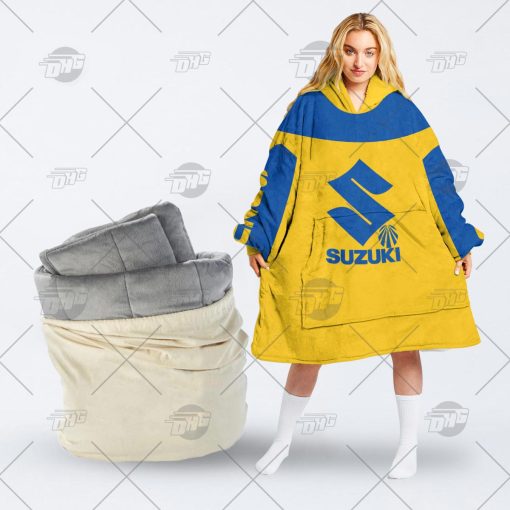 Vintage Suzuki Motocross MX Enduro dirt bike oodie blanket hoodie snuggie hoodies