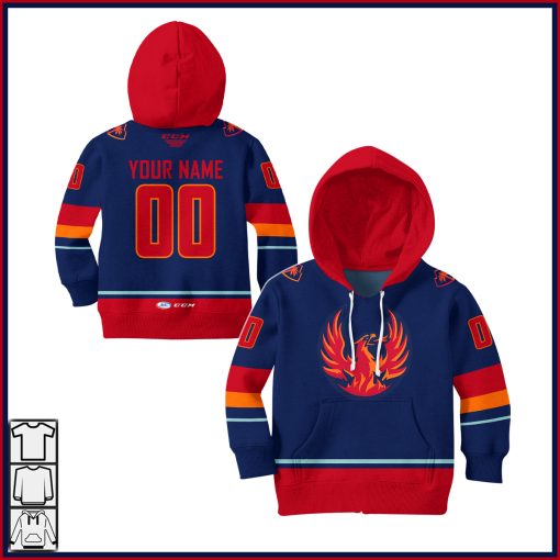 Customized AHL Coachella Valley Firebirds Premier Dark Jersey For Kid