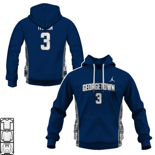 Georgetown IVERSON 3 Navy Blue Hoodie