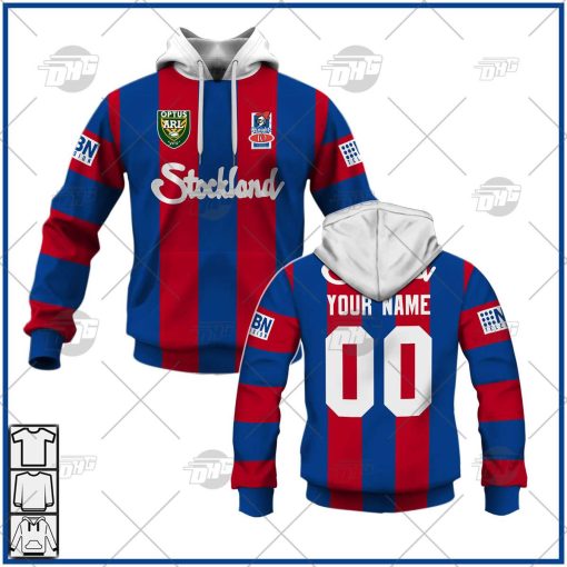 Personalise NEWCASTLE KNIGHTS 1997 ARL Season Vintage Retro Heritage Jersey