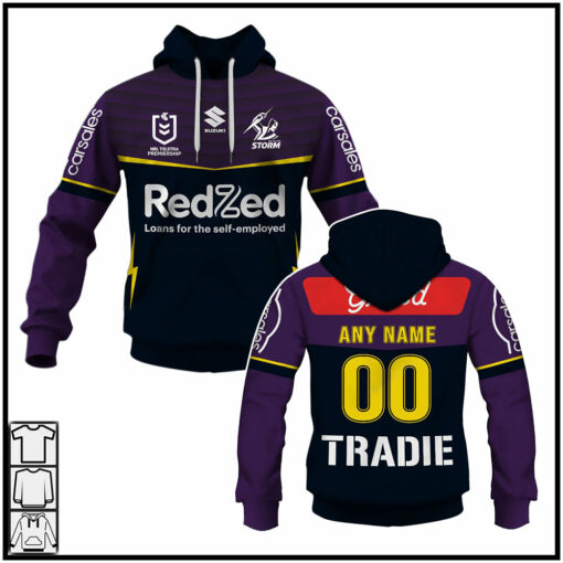 Personalised Melbourne Storm Home Jerseys NRL 2025 Hoodies T-shirts